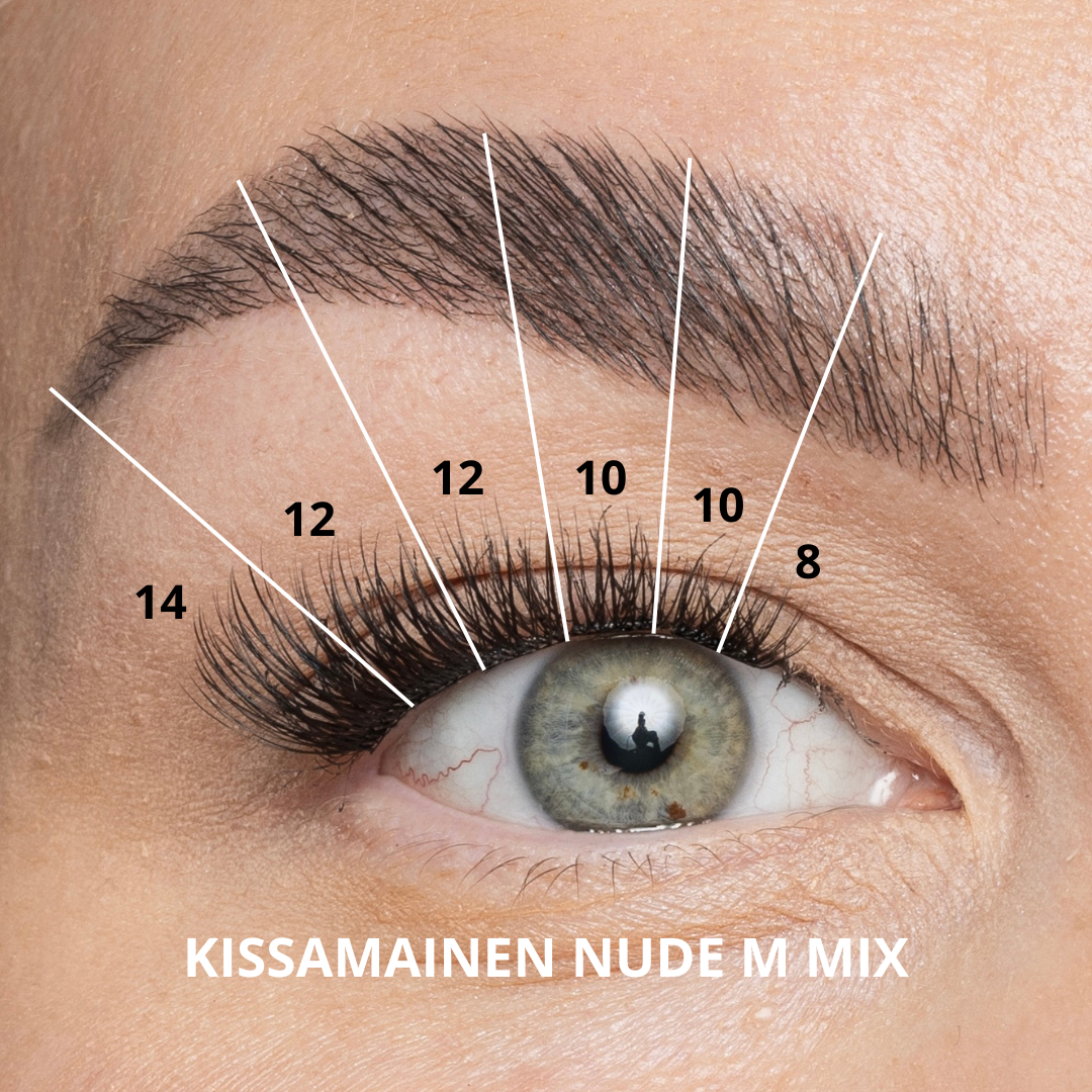 NUDE M EASY(kaikki 12mm) itseliimautuvat ripsipalat