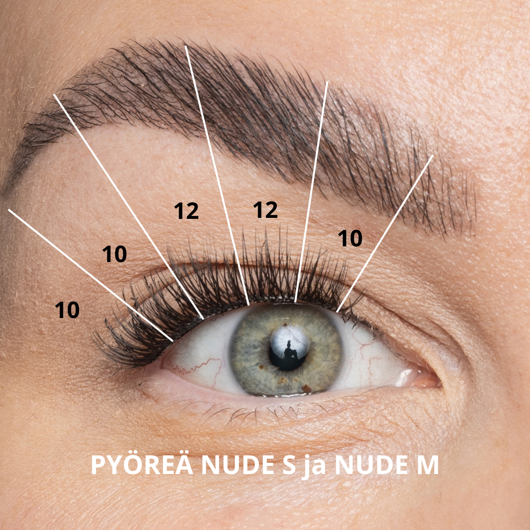 NUDE S EASY (kaikki 10mm) itseliimautuvat ripsipalat