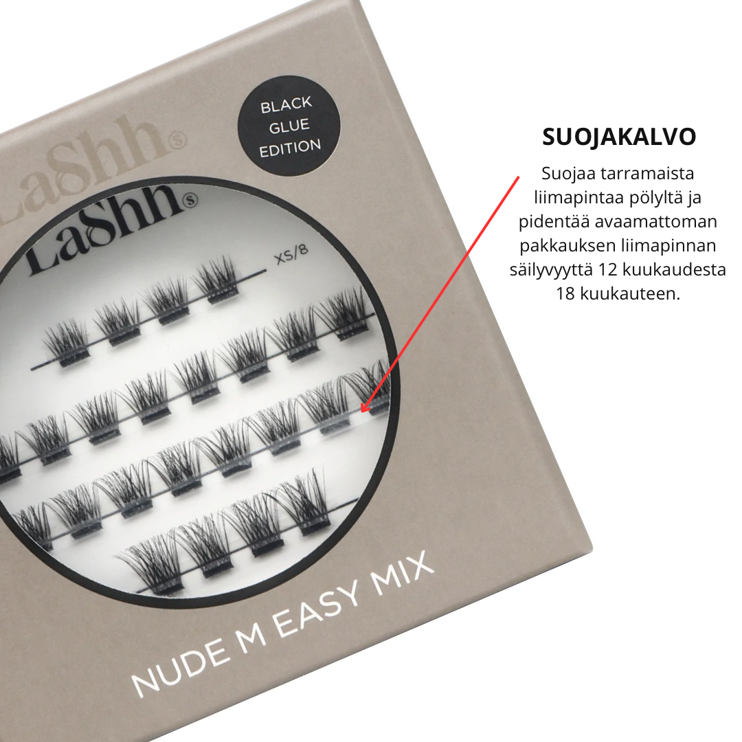 NUDE M EASY MIX KIT (musta liima ja non-stick pinsetit)
