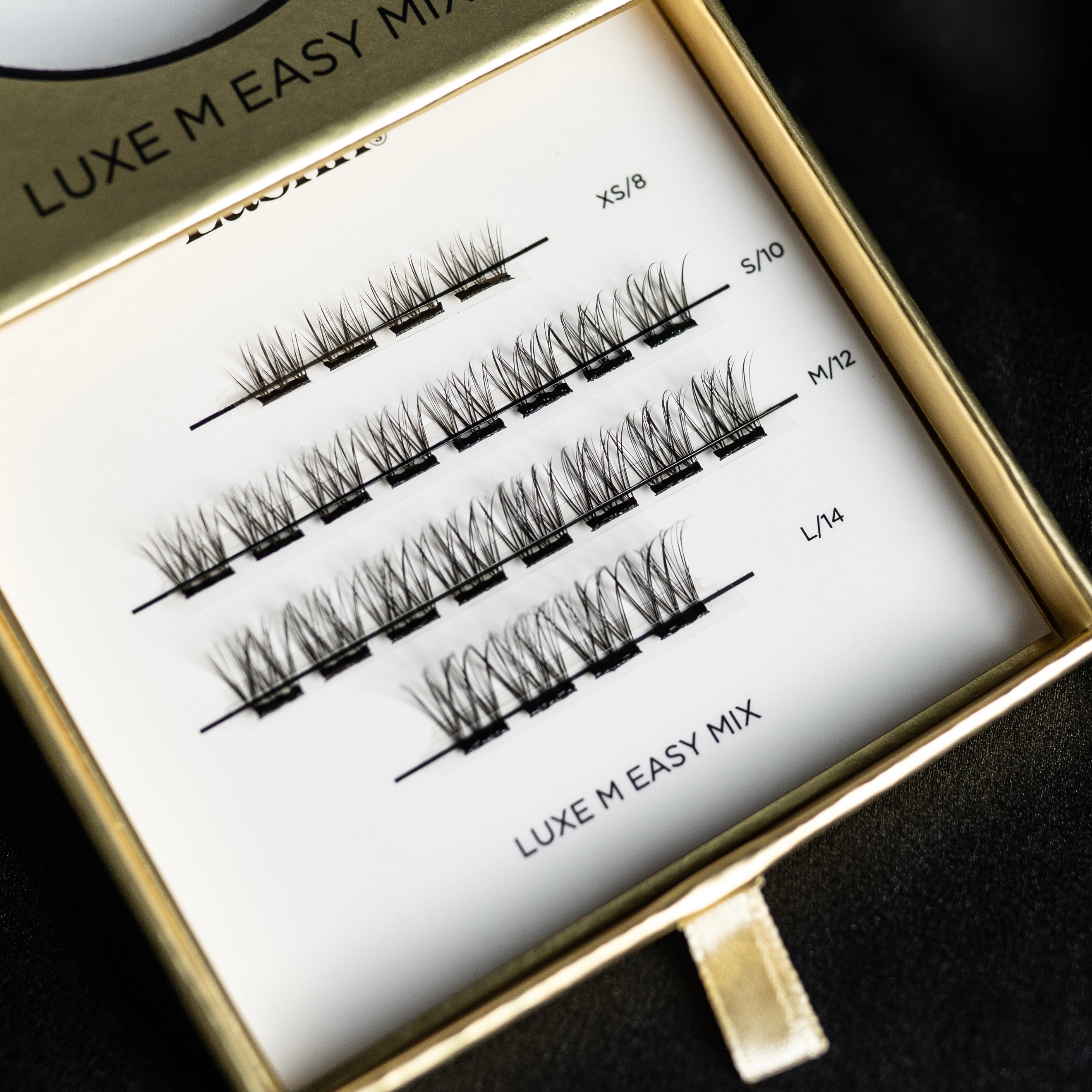 LUXE M EASY MIX BLACK GLUE itseliimautuvat ripsipalat