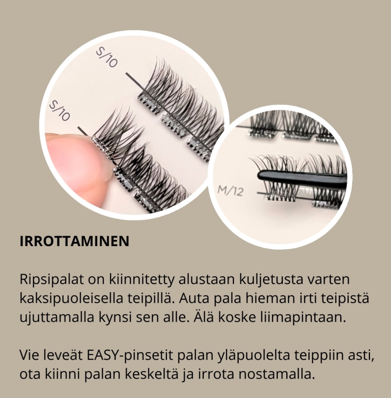 EASY TWEEZY pinsetit itseliimautuville ripsille