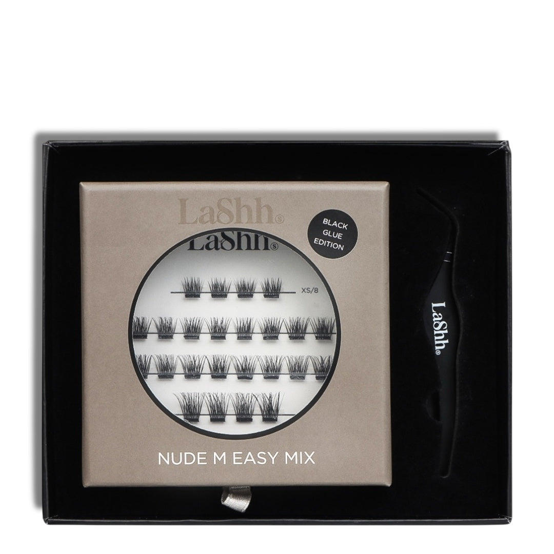NUDE M EASY MIX KIT (musta liima ja non-stick pinsetit)