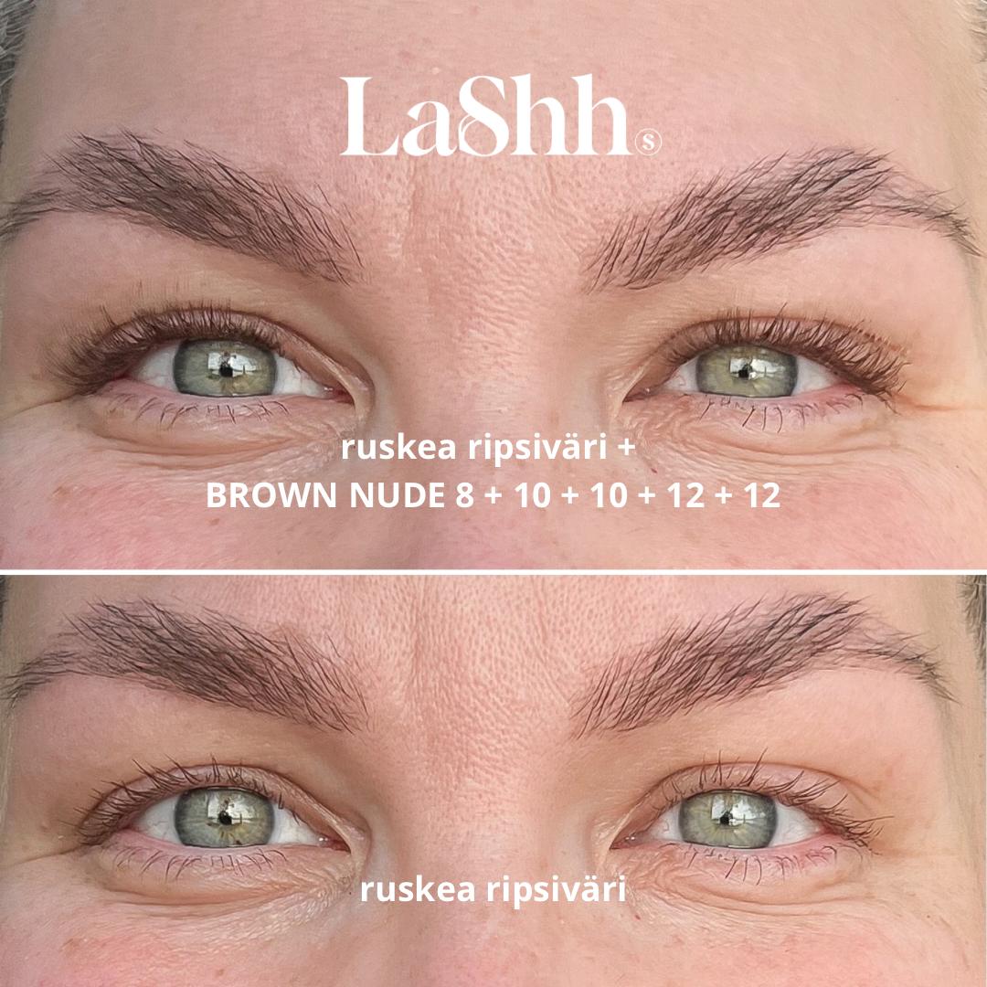 BROWN NUDE M EASY MIX itseliimautuvat ripsipalat